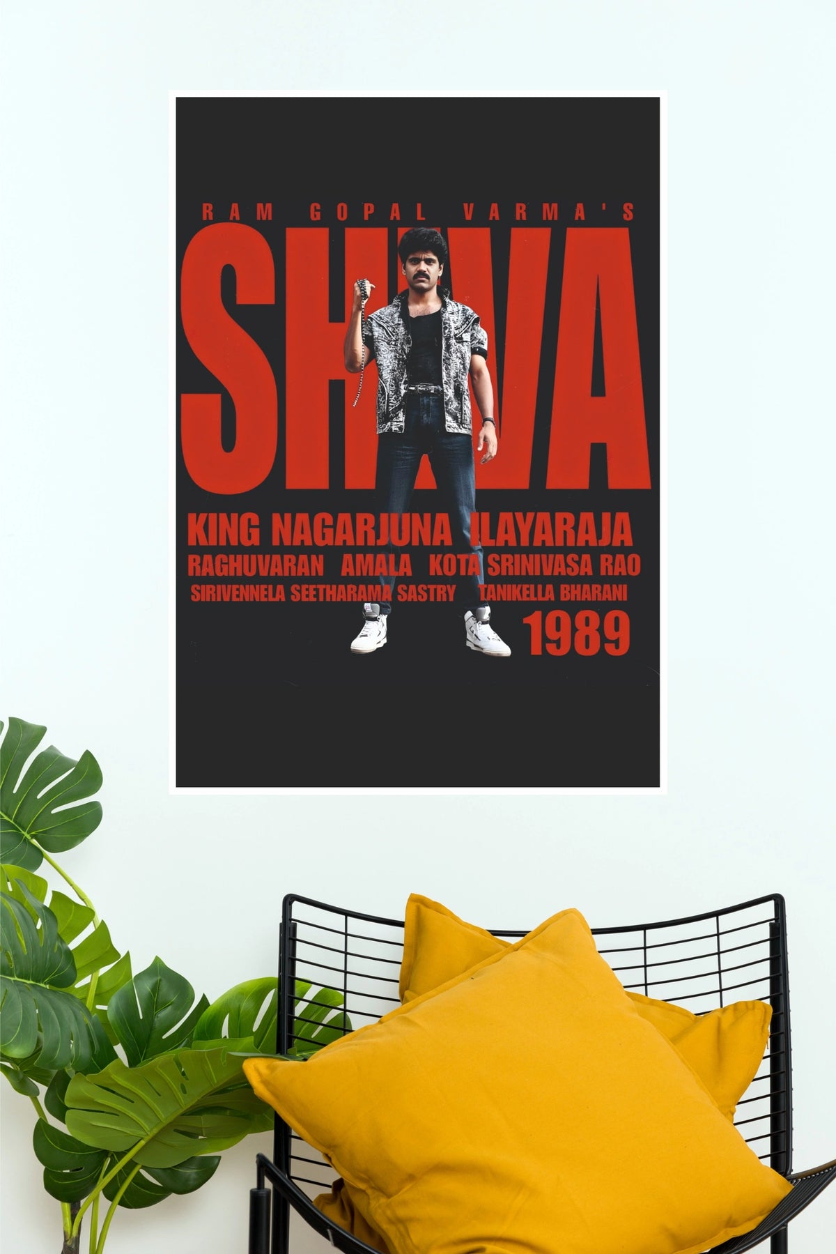 Shiva 1989 Nagarjuna Cycle Chain Poster – RGV Cult Classic Retro Paper Print   (Tollywood Poster)