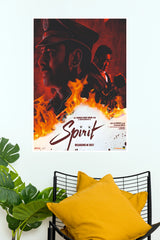 Spirit Prabhas Cop Avatar Poster – Sandeep Reddy Vanga Fiery Action Paper Print  (Tollywood Poster)