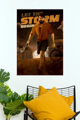 Ram Charan Game Changer "Let The Storm Begin" Vector Poster – Mass Action Paper Print  (Tollywood Poster)