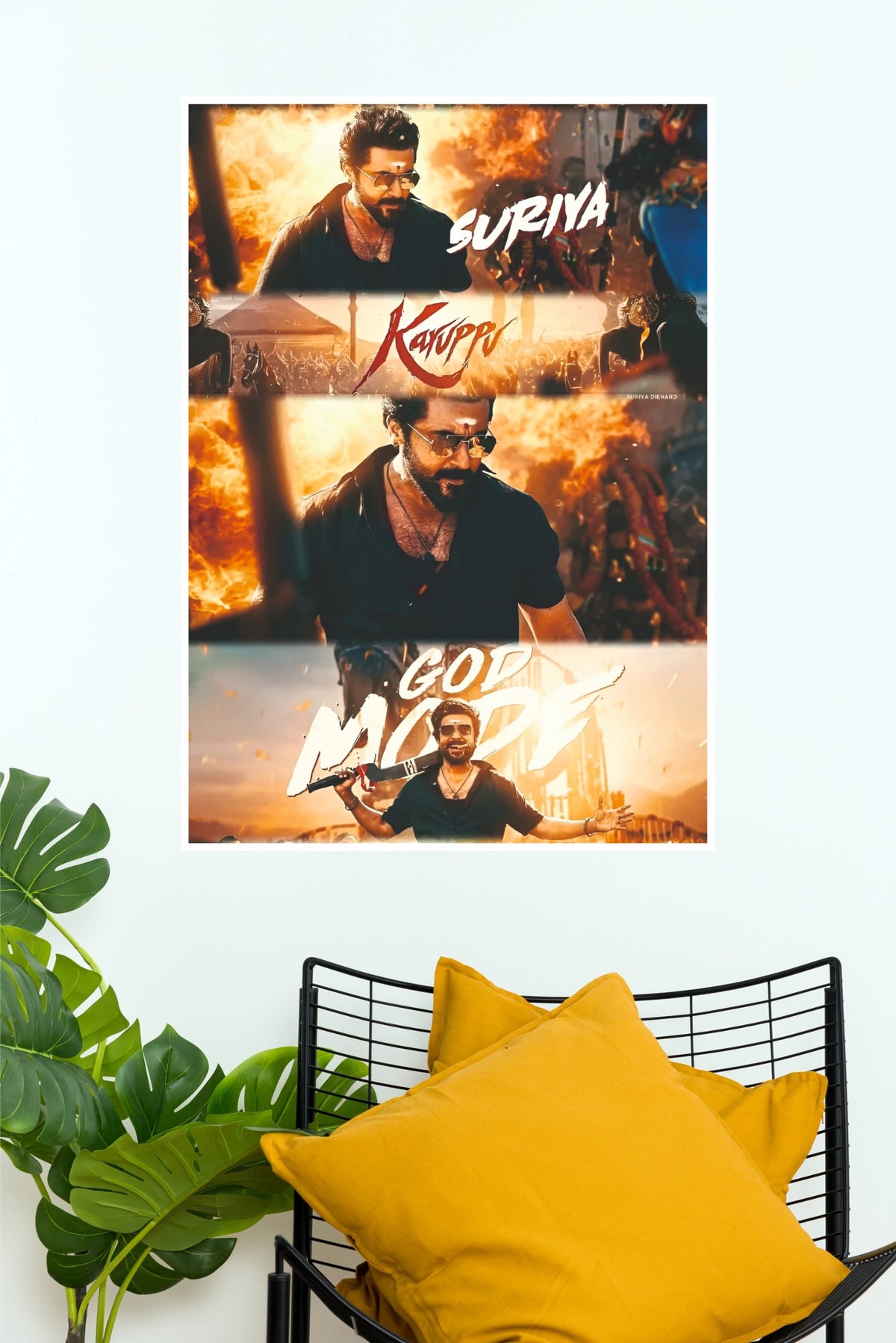 Suriya Karuppu God Mode Paper Poster (Tollywood Poster)