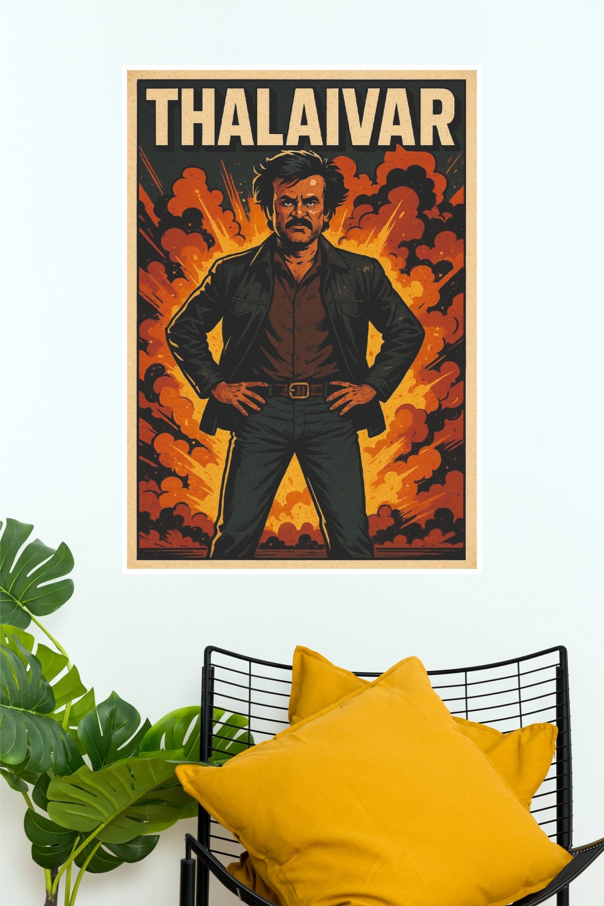 Superstar Rajinikanth Thalaivar Vintage Explosion Paper Poster   (Tollywood Poster)