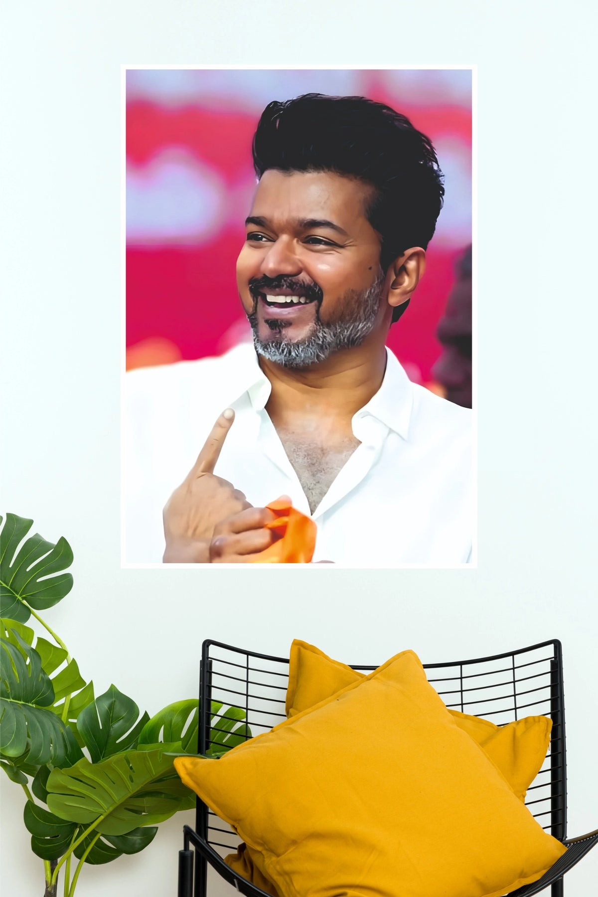 Thalapathy Vijay Smiling Portrait Paper Poster   (Tollywood Poster)
