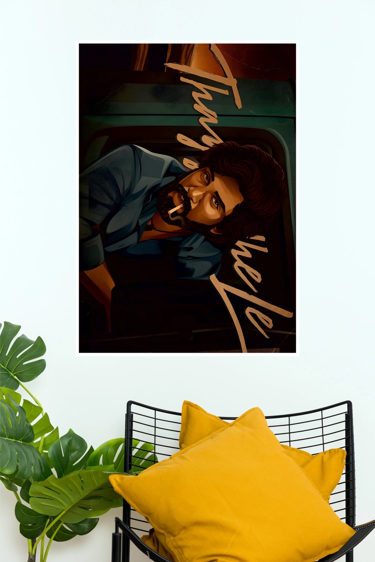Thug Life Kamal Haasan Stylized Vector Art Paper Poster   (Tollywood Poster)