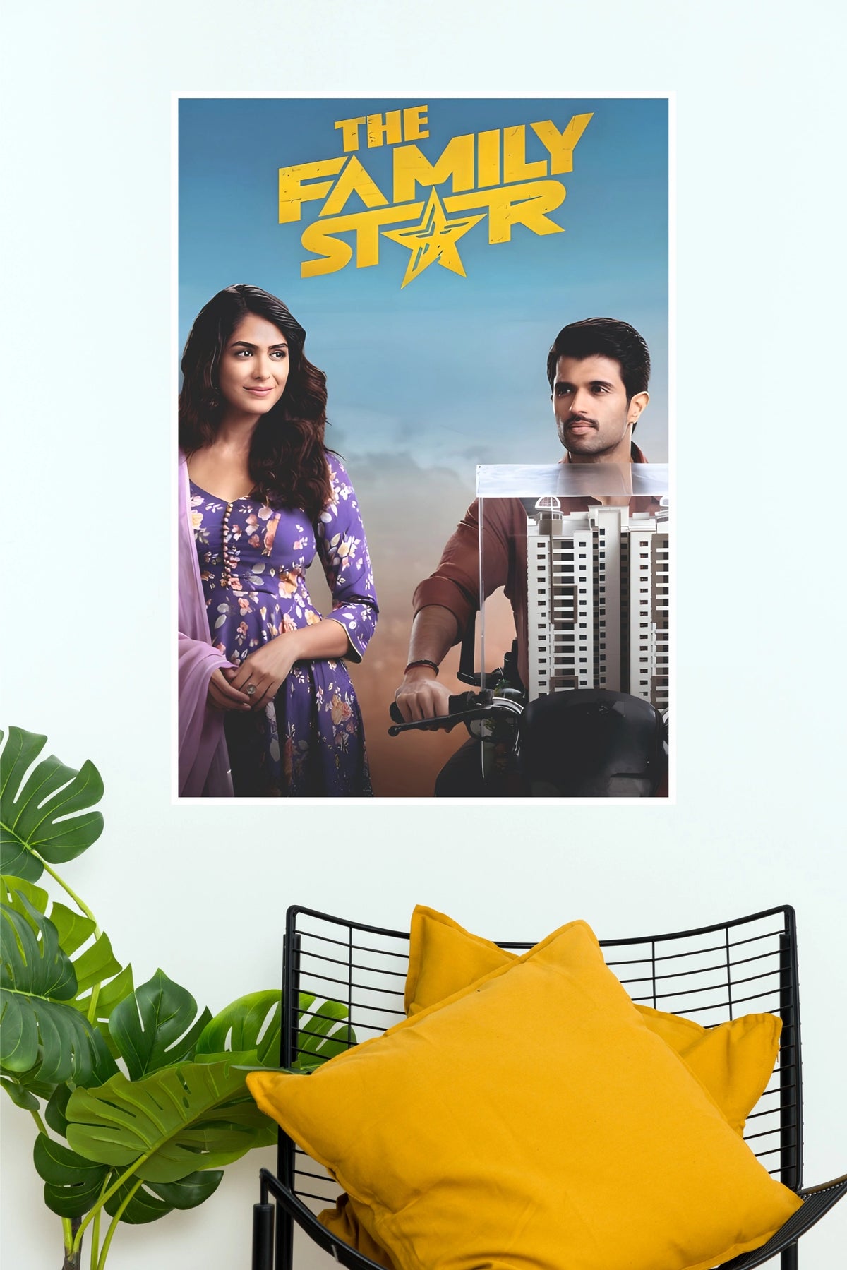 The Family Star Vijay Deverakonda & Mrunal Thakur Paper Poster   (Tollywood Poster)