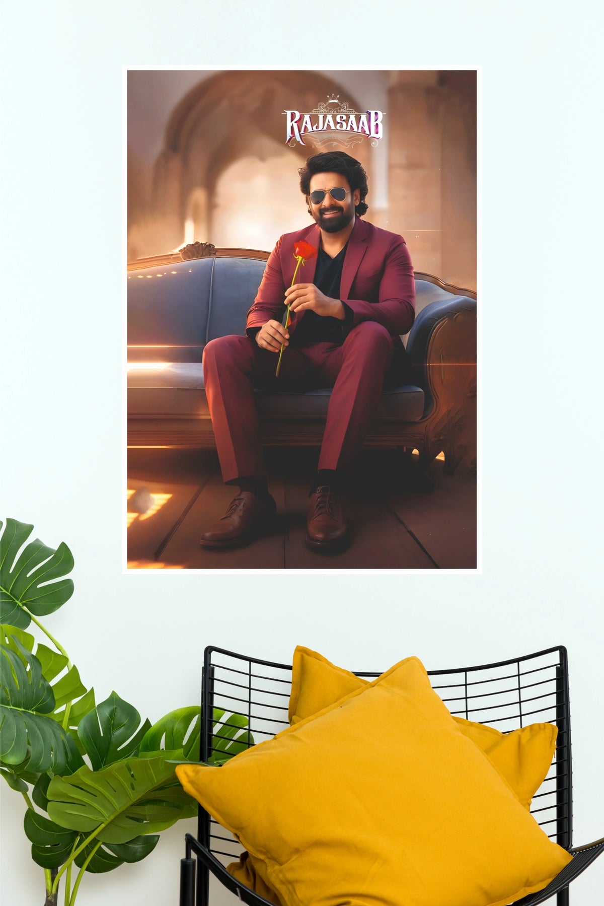 The Raja Saab Prabhas Paper Poster  (Tollywood Poster)