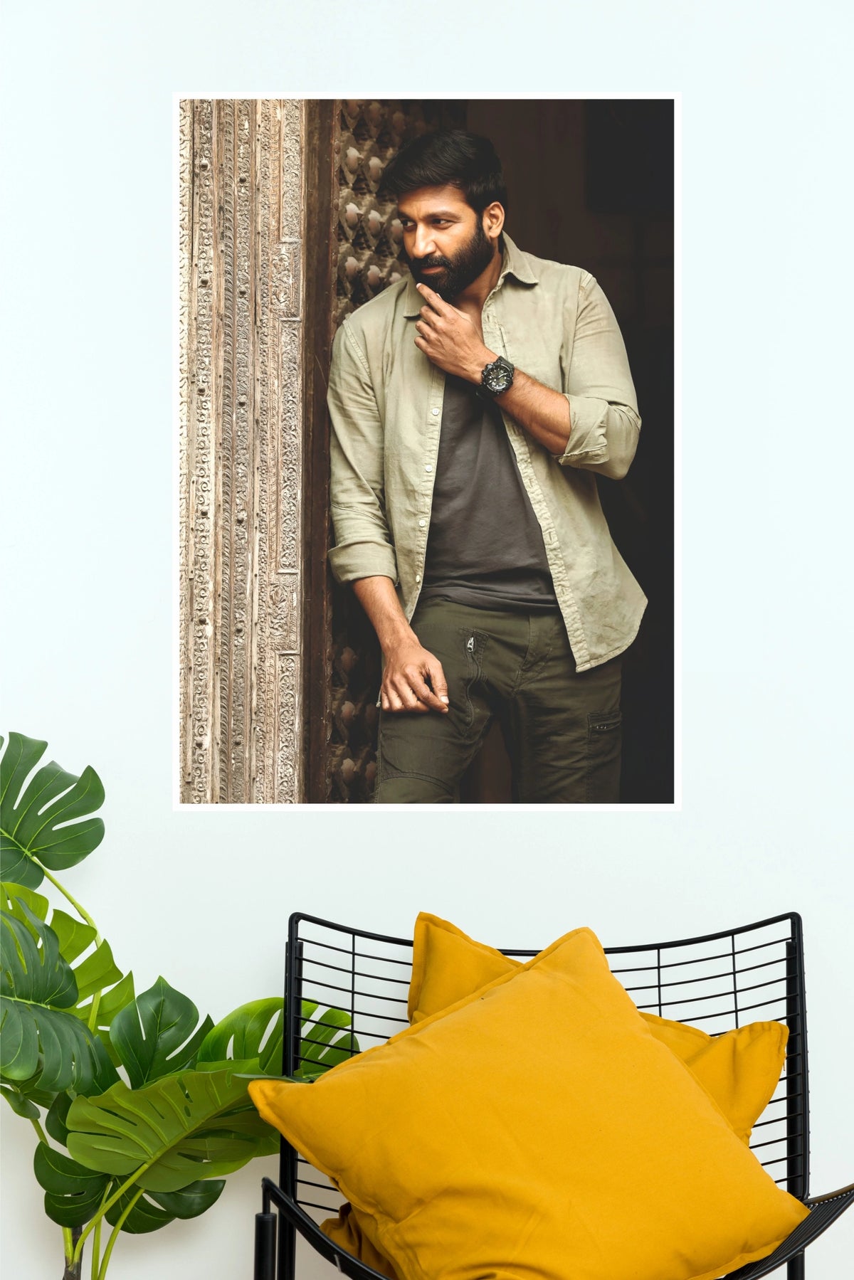Gopichand Stylish Portrait Paper Poster (Tollywood Poster)