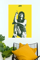 Upendra Uppi Minimalist Yellow Pop Art Paper Poster   (Tollywood Poster)