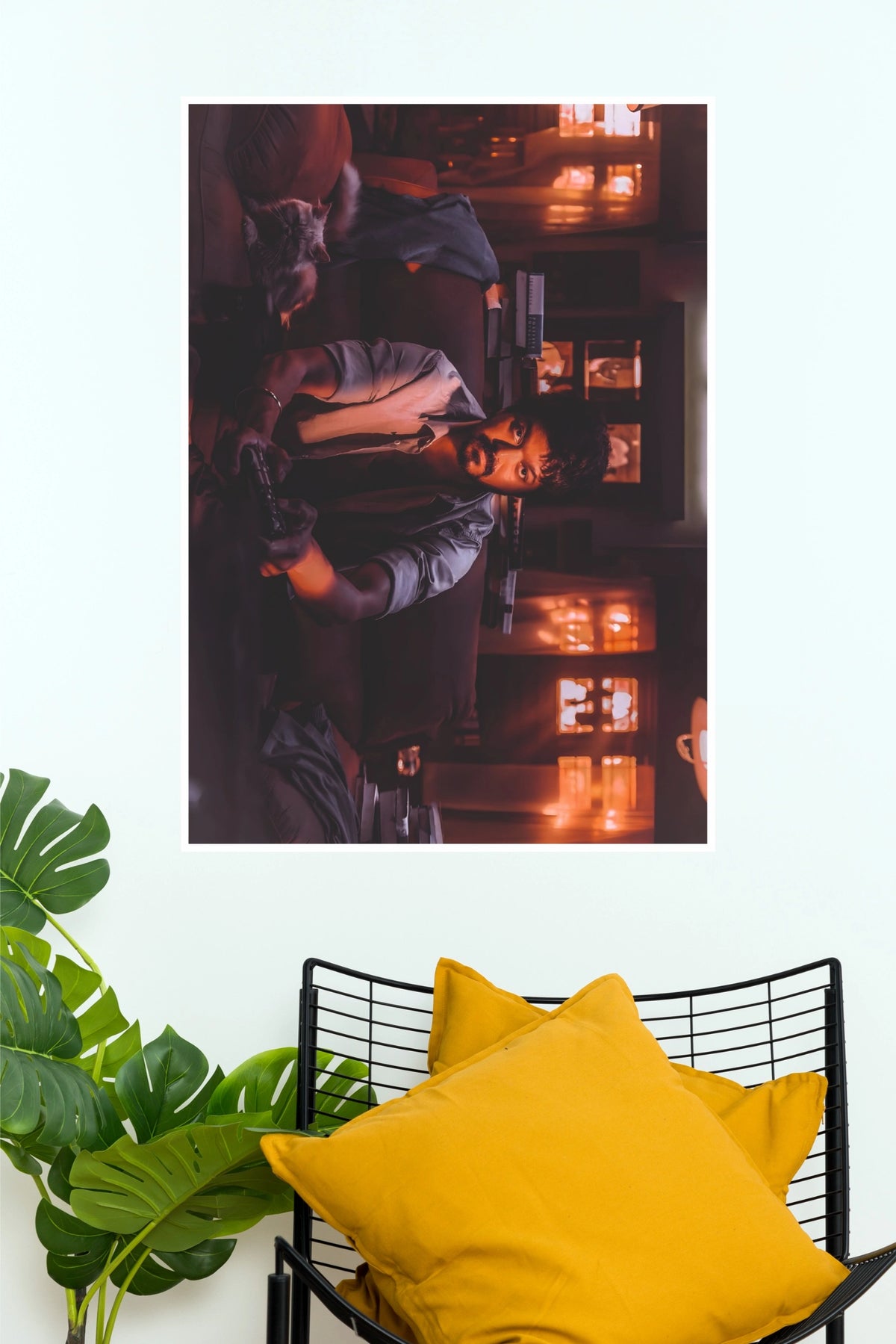 Leo Thalapathy Vijay Dark Gaming Scene Wall Poster (Tollywood Poster)