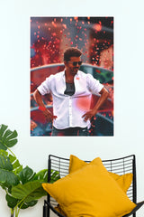Thalapathy Vijay Royal Entry White Shirt Wall Poster  (Tollywood Poster)