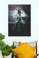 KGF Rocky Bhai Ruthless Power Machine Gun Wall Poster (Tollywood Poster)