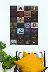 Superhero & Villain Digital Alphabet Paper Poster – Creative Comic Typography Wall Art for Kids Room, Game Room & Office Decor (Gym And Motivational Poster)
