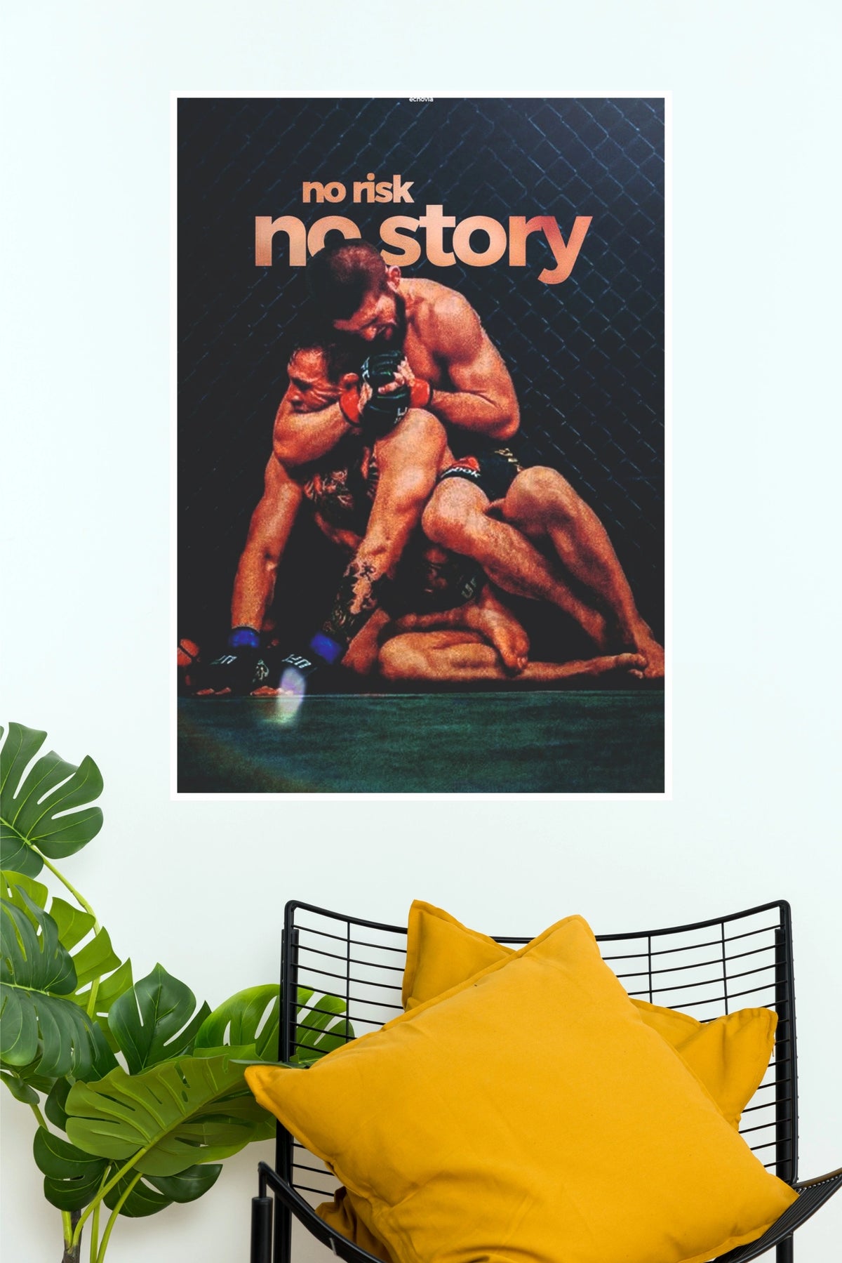 "No Risk No Story" MMA Combat Sports Motivational Wall Poster  (Gym And Motivational Poster)