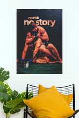 "No Risk No Story" MMA Combat Sports Motivational Wall Poster  (Gym And Motivational Poster)