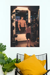 "One Day" Anime Gym Boy Mirror Reflection Motivational Wall Poster   (Gym And Motivational Poster)