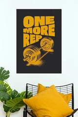 "One More Rep" Barbell Gym Motivational Wall Poster  (Gym And Motivational Poster)