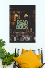 "Read The Book" Cozy Library Aesthetic Wall Poster  (Gym And Motivational Poster)