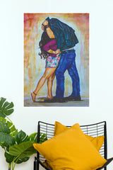 Romantic Couple Embrace Wall Art Poster  Love & Romance Decor(Love Posters)