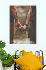 Romantic Couple Holding Hands Poster | Love & Relationship Wall Art(Love Posters)
