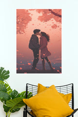 Romantic Couple Love Moment Poster | Aesthetic Sunset Wall Art(Love Posters)