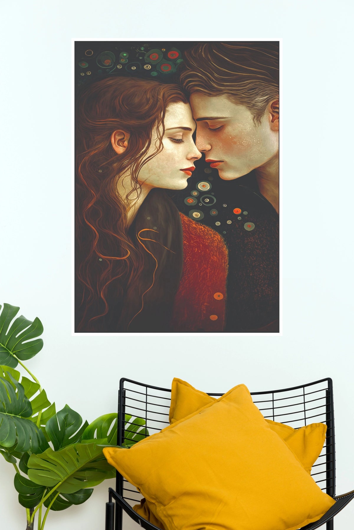 Vintage Romantic Couple Portrait Wall Art Paper Poster(Love Posters)