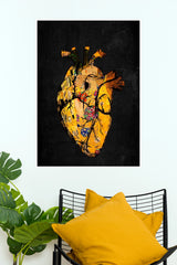 Gustav Klimt Kiss Anatomical Human Heart Wall Art Paper Poster(Love Posters)
