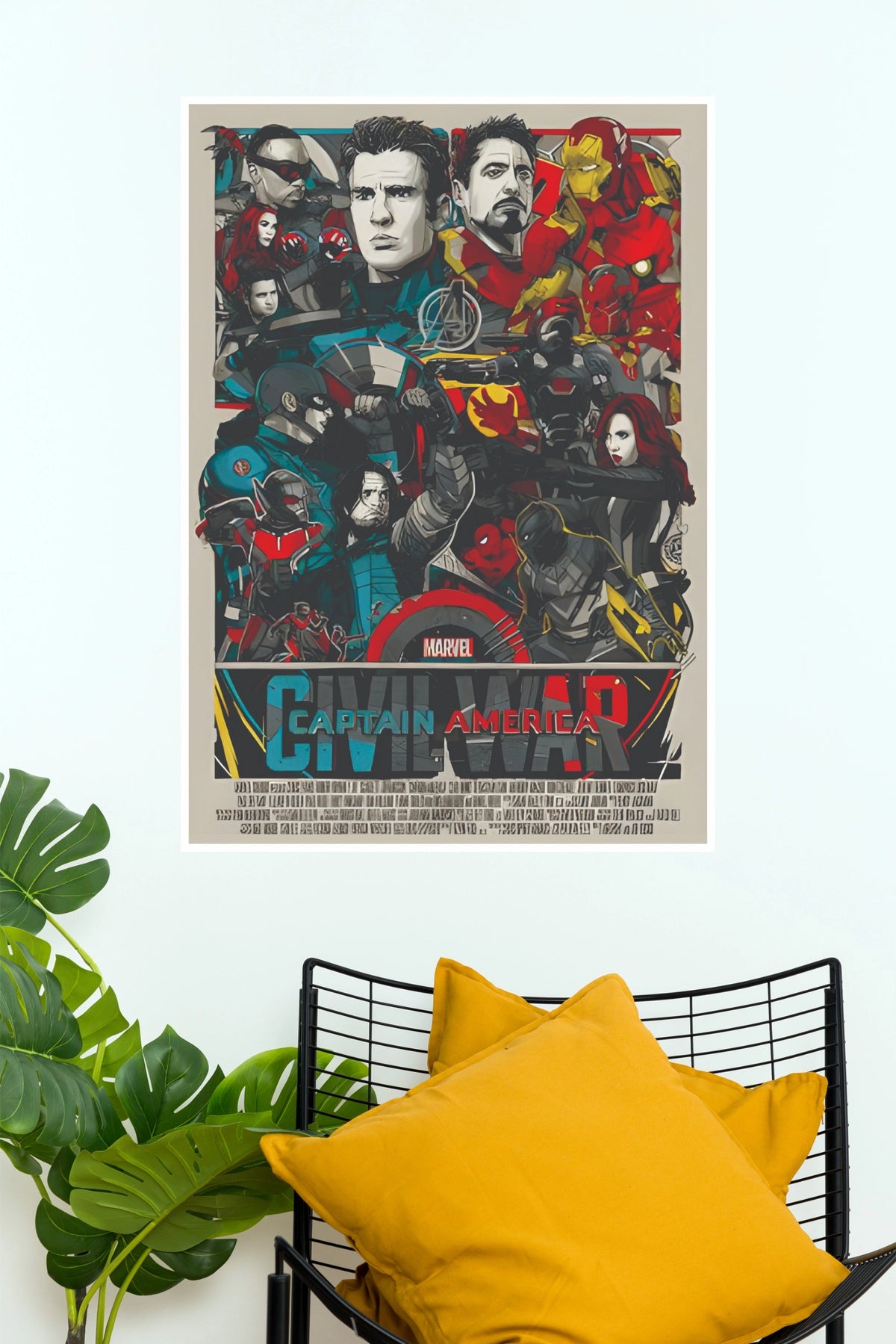 Captain America Civil War Movie Ensemble Matte Paper Poster (Marvel  Posters)