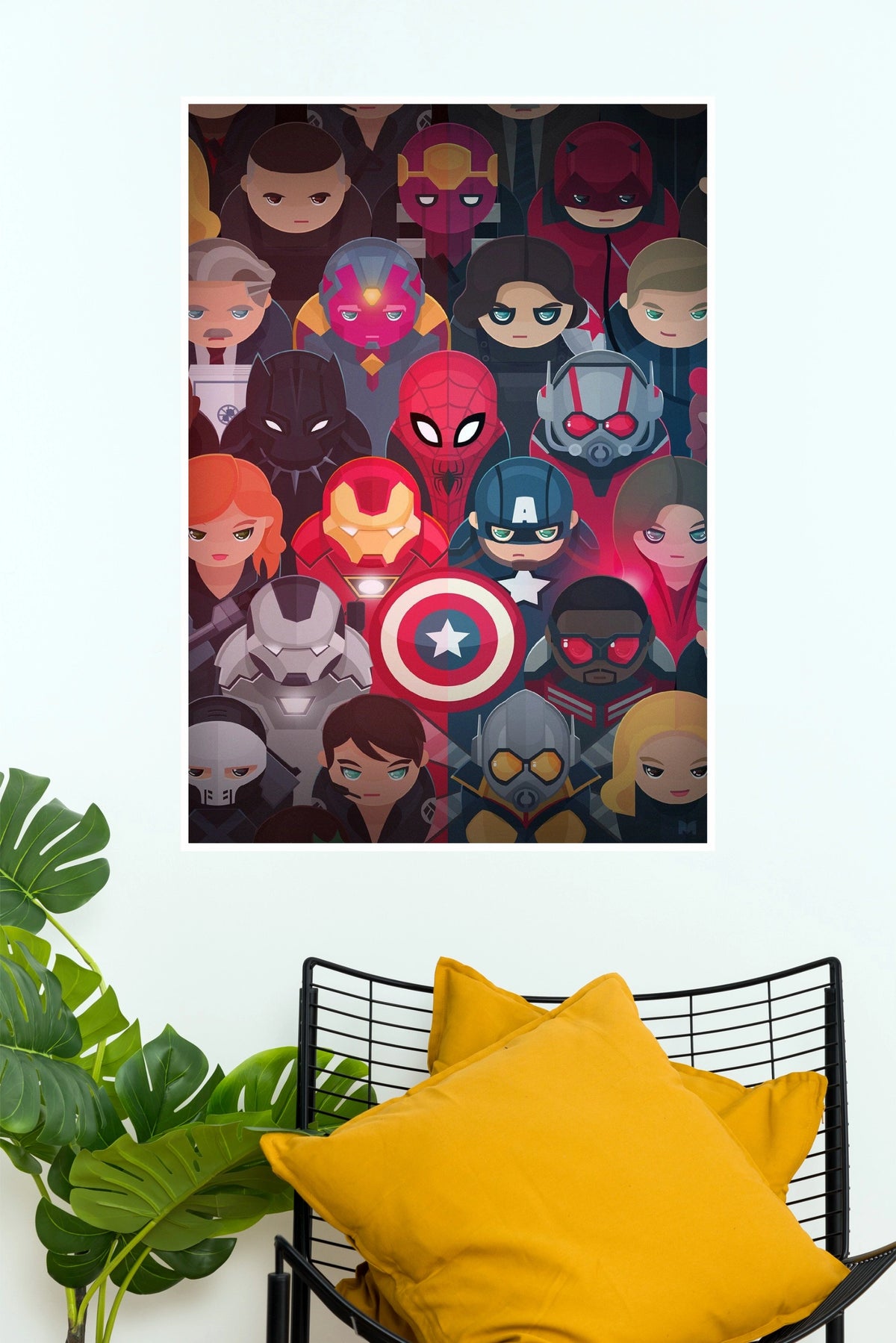Marvel Chibi Superhero Ensemble Matte Paper Poster (Marvel  Posters)