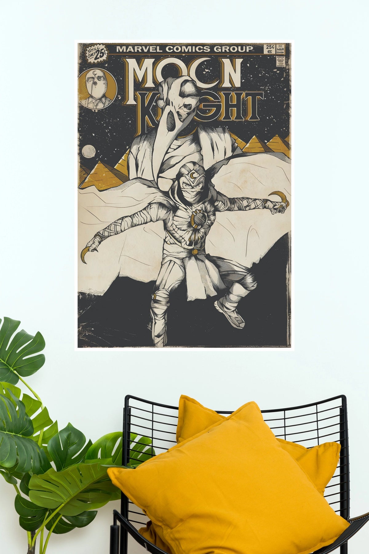 Moon Knight Vintage Comic Style Matte Paper Poster (Marvel  Posters)