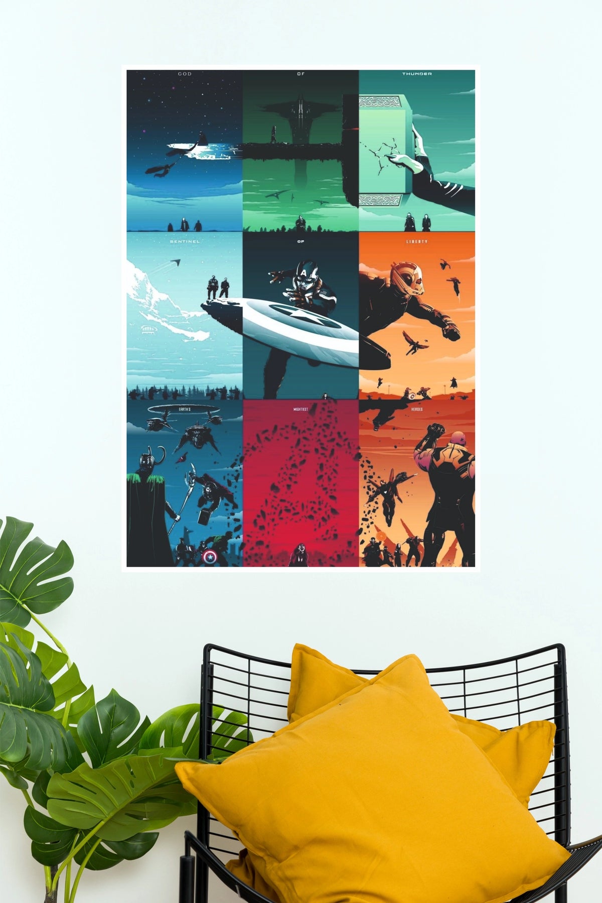 Marvel Cinematic Universe Multipanel Hero Grid Matte Paper Poster (Marvel  Posters)