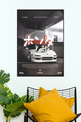Honda NSX JDM Car Anime Aesthetic Wall Art Paper Poster (Car Posters)