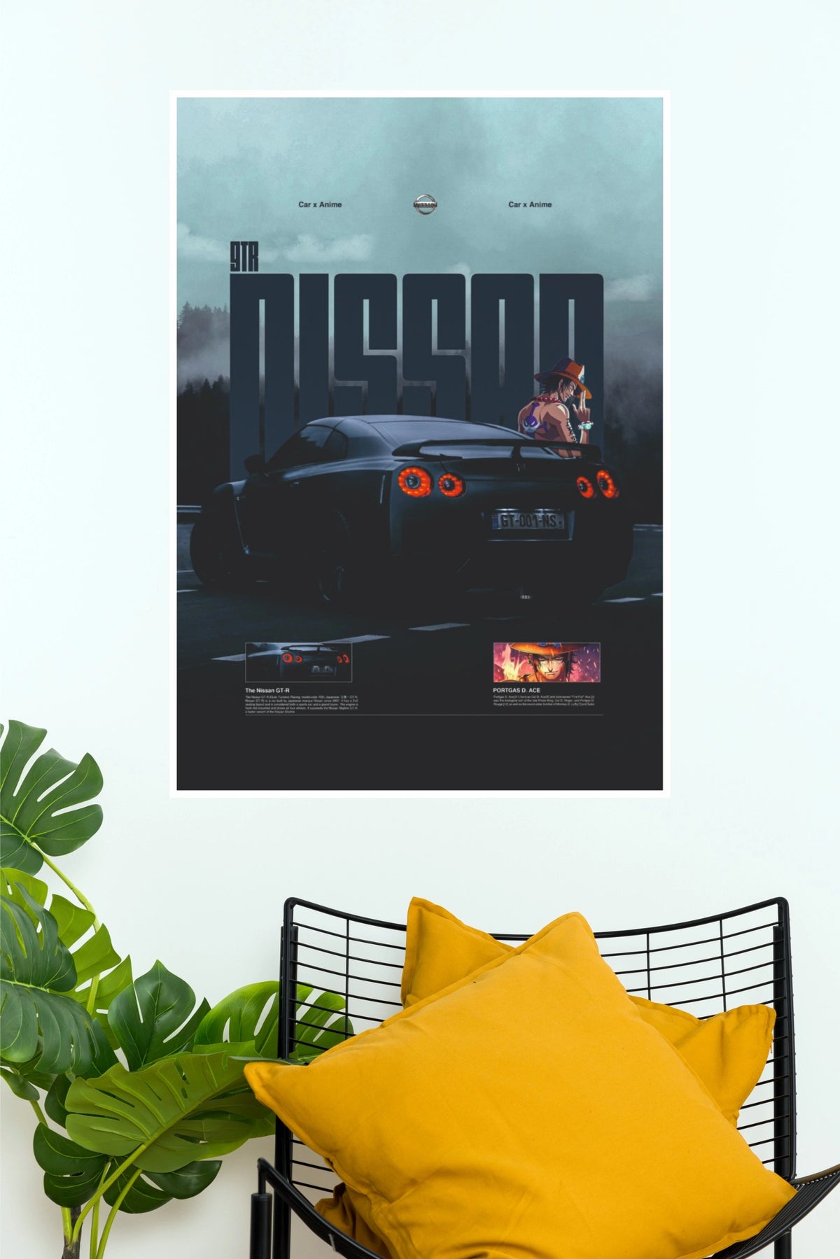 Nissan GT-R Anime Aesthetic JDM Car Wall Art Paper Poster (Car Posters)