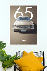 1965 Ford Mustang Fastback Classic Muscle Car Paper Poster Wall Art (Car Posters)