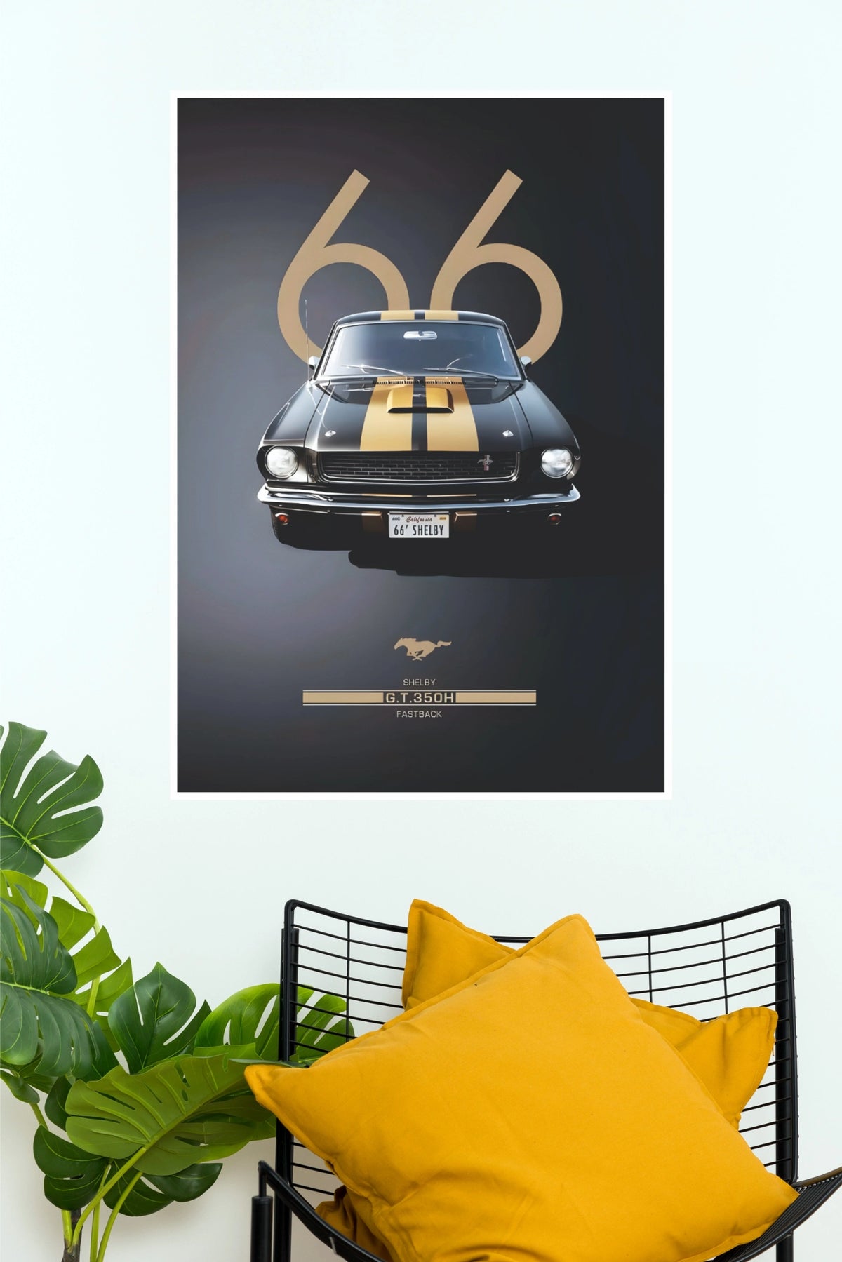 1966 Shelby GT350H Classic Muscle Car Paper Poster Wall Art (Car Posters)