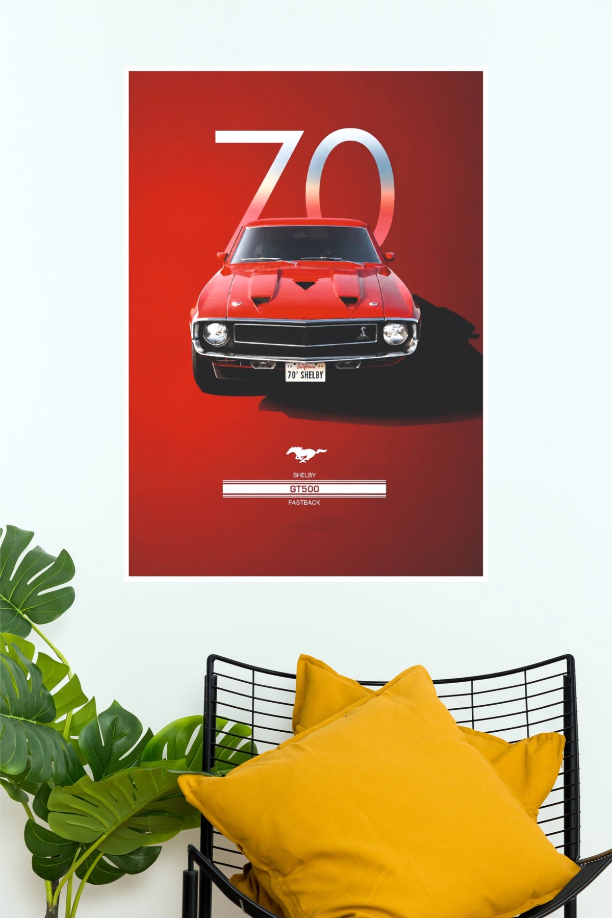 1970 Shelby GT500 Fastback Classic Muscle Car Paper Poster Wall Art (Car Posters)
