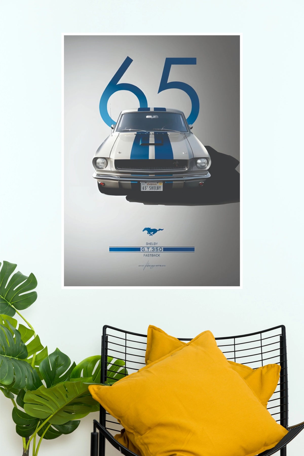 1965 Shelby GT350 Fastback Classic Muscle Car Paper Poster Wall Art (Car Posters)