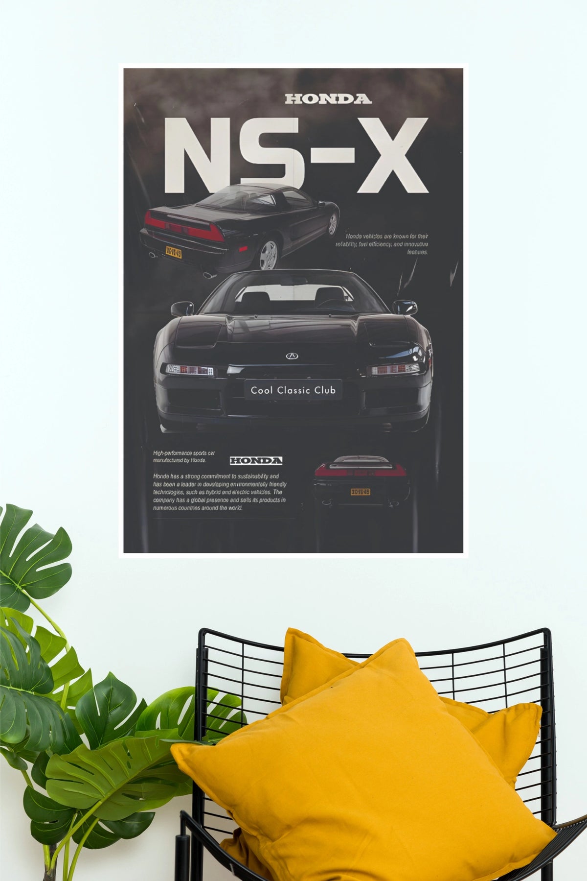 1992 Honda NSX Minimalist Collage Paper Poster (Car Posters)