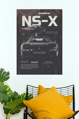 1992 Honda NSX Minimalist Collage Paper Poster (Car Posters)