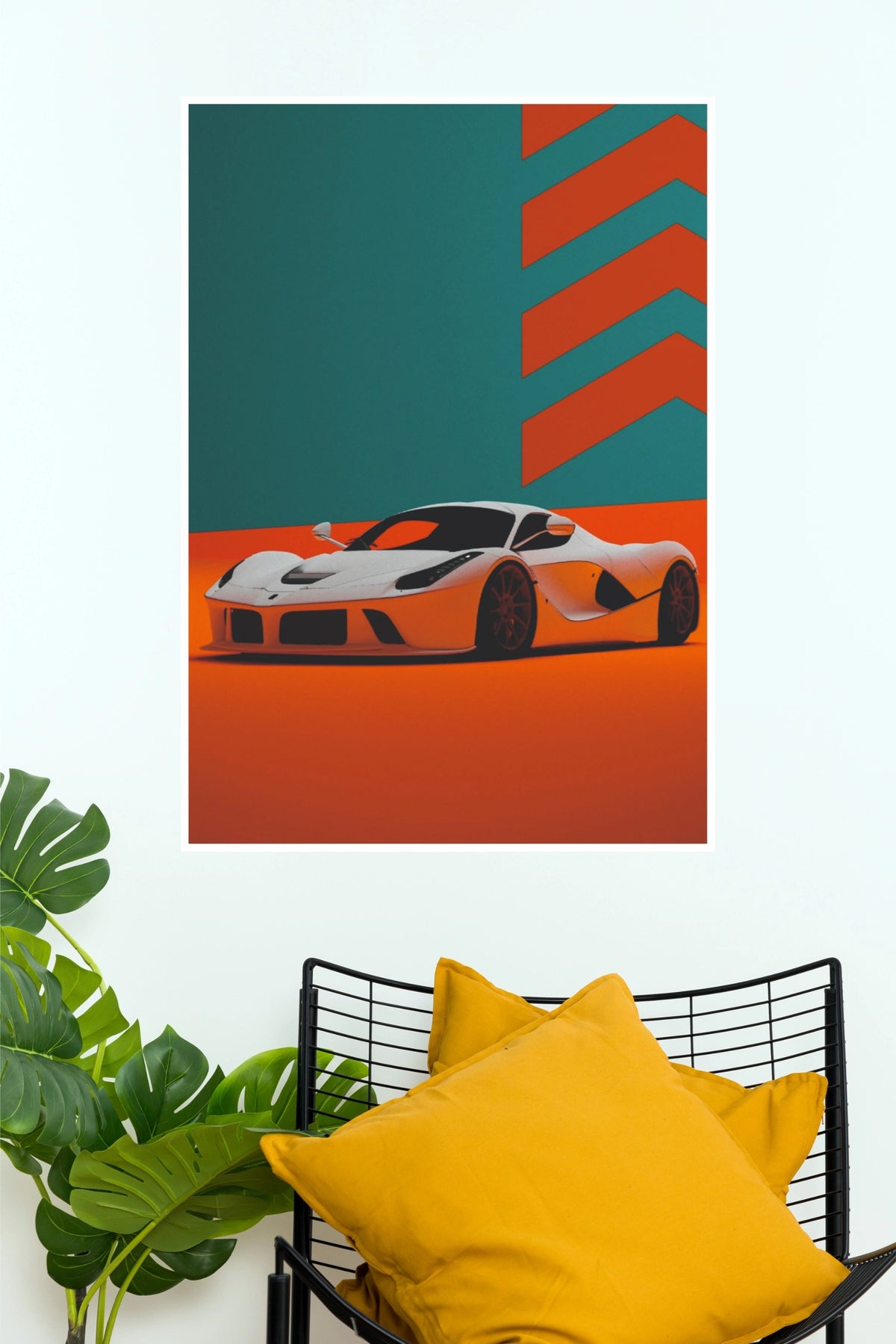 2015 Ferrari LaFerrari Abstract Geometric Paper Poster (Car Posters)