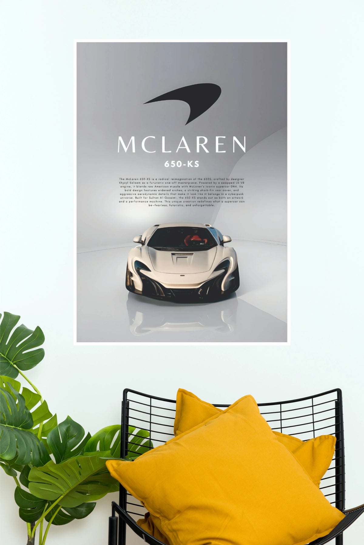 2016 McLaren 650-KS Minimalist Supercar Paper Poster (Car Posters)
