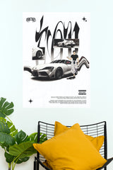 2020 Toyota Supra Anime Aesthetic Paper Poster (Car Posters)