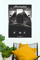 2024 Lamborghini Revuelto Multi-Panel Supercar Paper Poster (Car Posters)