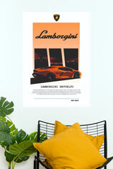 2024 Lamborghini Revuelto Orange Supercar Paper Poster (Car Posters)
