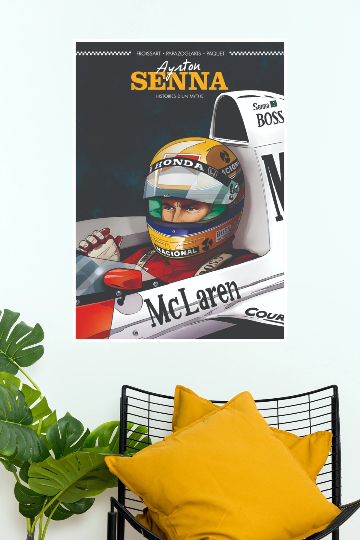 Ayrton Senna McLaren F1 Racing Paper Poster | Vintage Motorsport Wall Art (Car Posters)