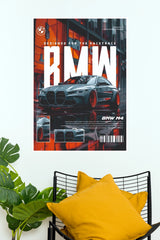 BMW M4 Racetrack Edition Magazine Style Poster | Luxury Car Wall Art (Car Posters)
