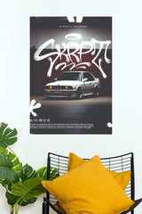 BMW SKRPT Urban Graffiti Streetwear Poster | Classic Car Wall Art (Car Posters)