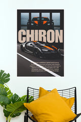 Bugatti Chiron Hypercar Specification Edition Poster | Luxury Car Wall Art (Car Posters)