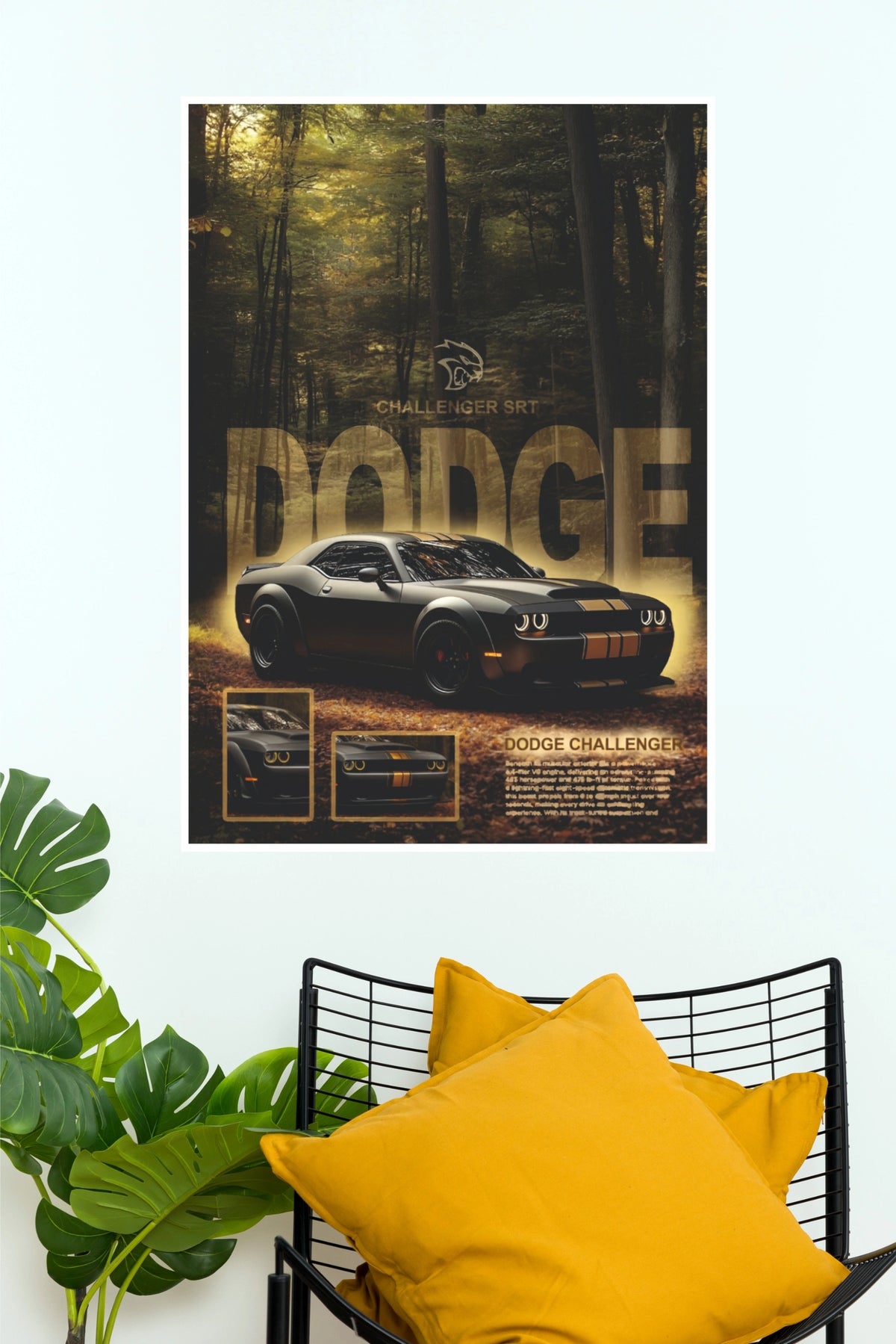 Dodge Challenger SRT Forest Woodland Edition Poster | Muscle Car Wall Art (Car Posters)