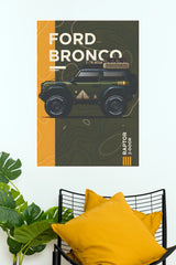 Ford Bronco Raptor 2-Door Off-Road Green Wall Art Poster (Car Posters)