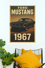 1967 Ford Mustang Classic Vintage Style Wall Art Poster  (Car Posters)