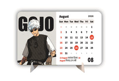 Satoru Gojo Premium Table Desk Calendar – 2026